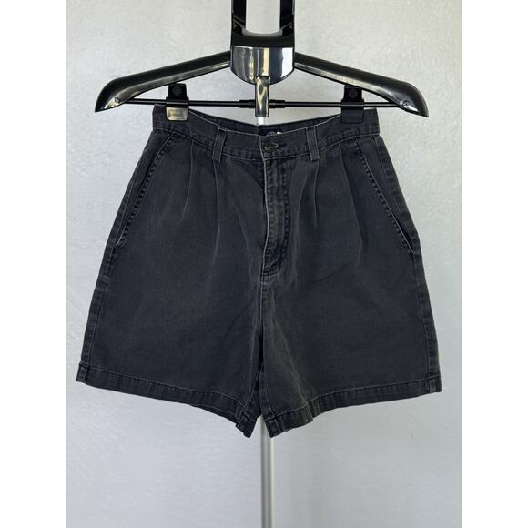 Dockers Pants - Vintage DOCKERS Pleated Denim Women’s Highwaist Shorts - Black - Size”6” (24-25)